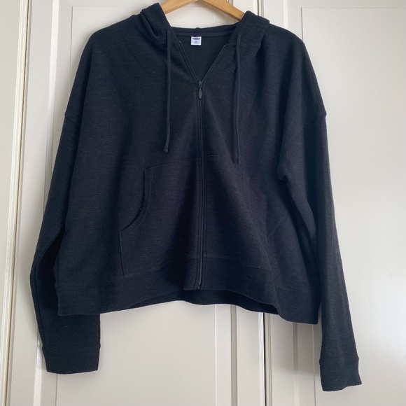 Old Navy Black Zip-Up Hoodie - Picture 1 of 4